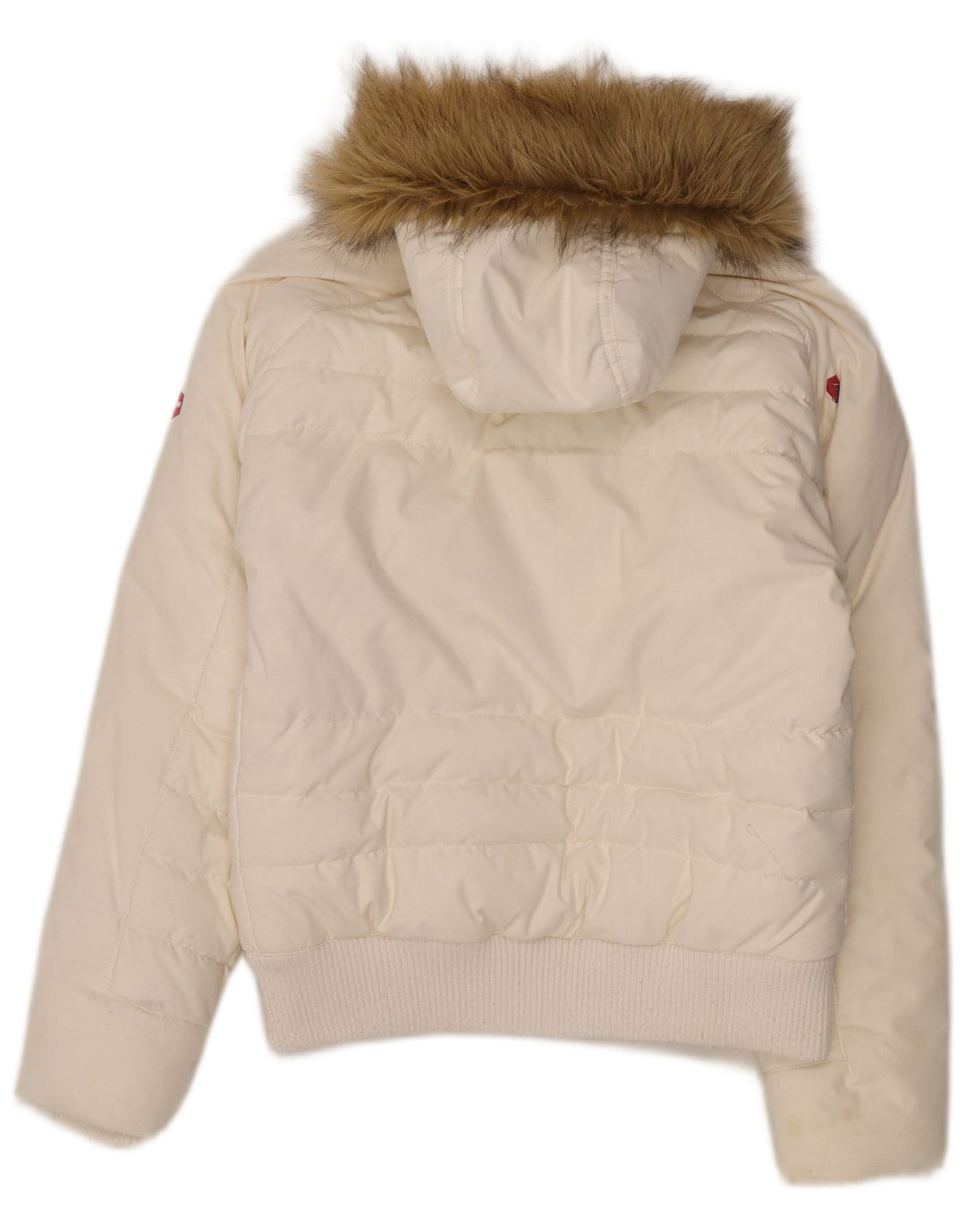 Jaqueta feminina acolchoada com capuz Helly Hansen Reino Unido 12 nylon branco médio