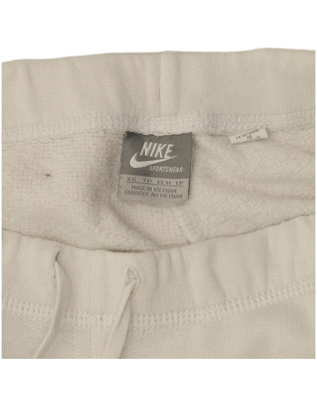 Calça casual reta feminina NIKE XS W25 L32 algodão branco