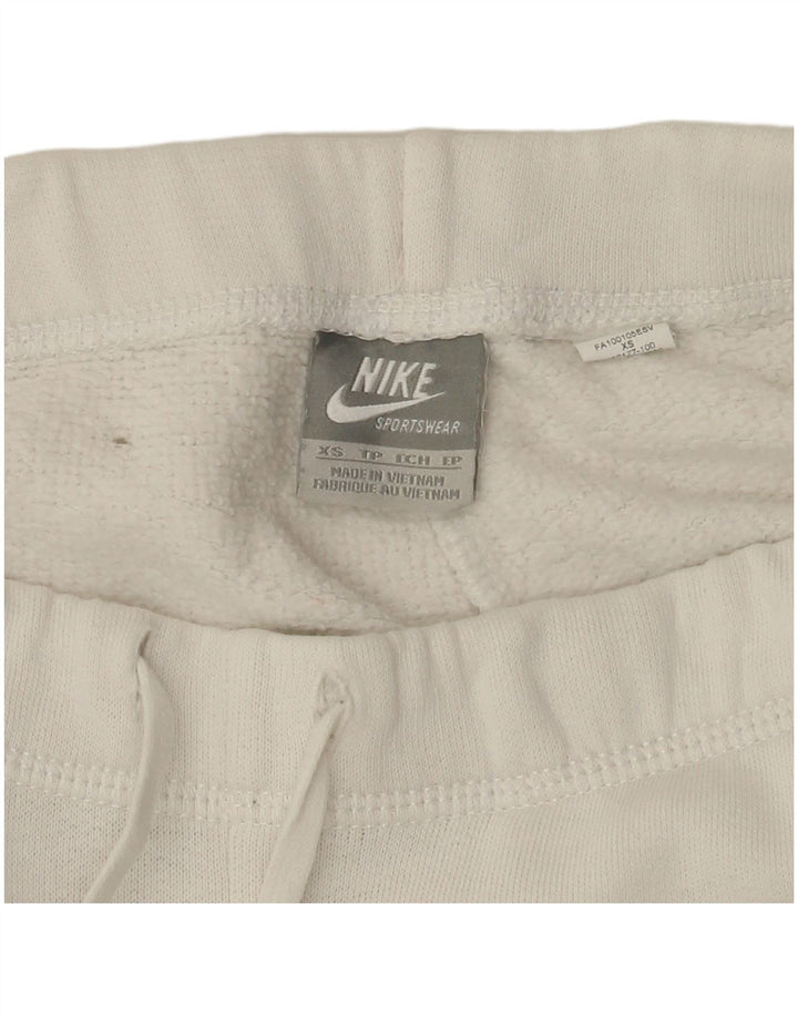 Calça casual reta feminina NIKE XS W25 L32 algodão branco