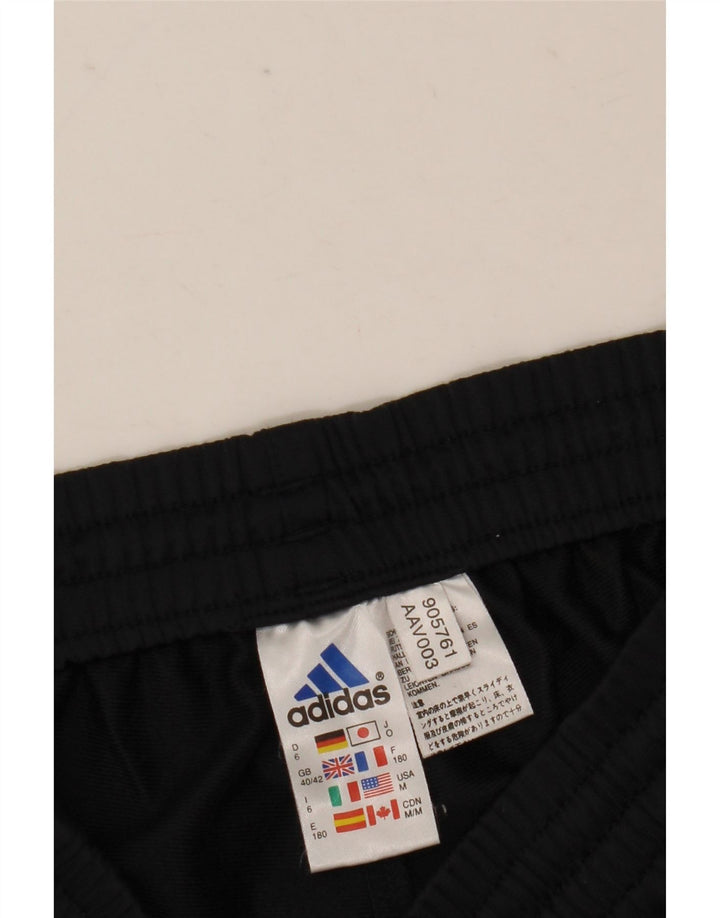 Calça de treino masculina Adidas UK 40/42 médio preto colorblock poliéster