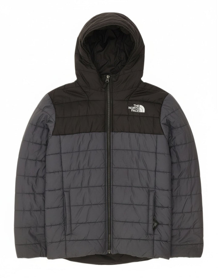 Jaqueta acolchoada The North Face Boys 11-12 anos grande bloco cinza