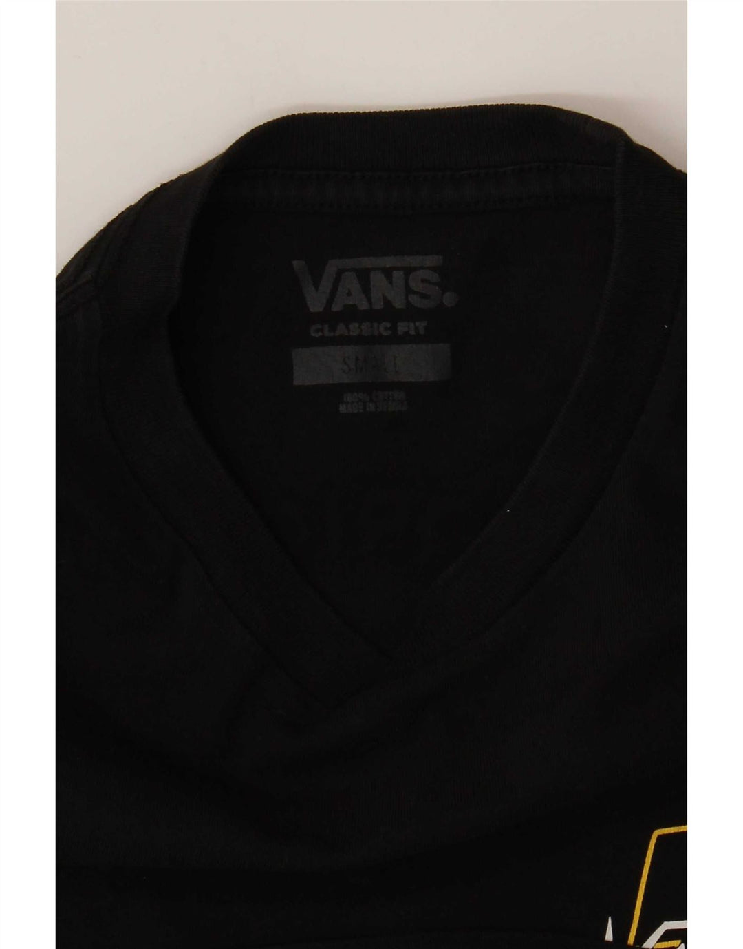 Camiseta masculina Vans Classic Fit Graphic pequena preta