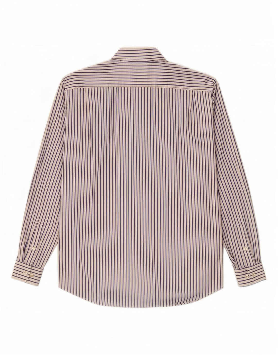Camisa masculina Lacoste tamanho 42 grande algodão listrado branco