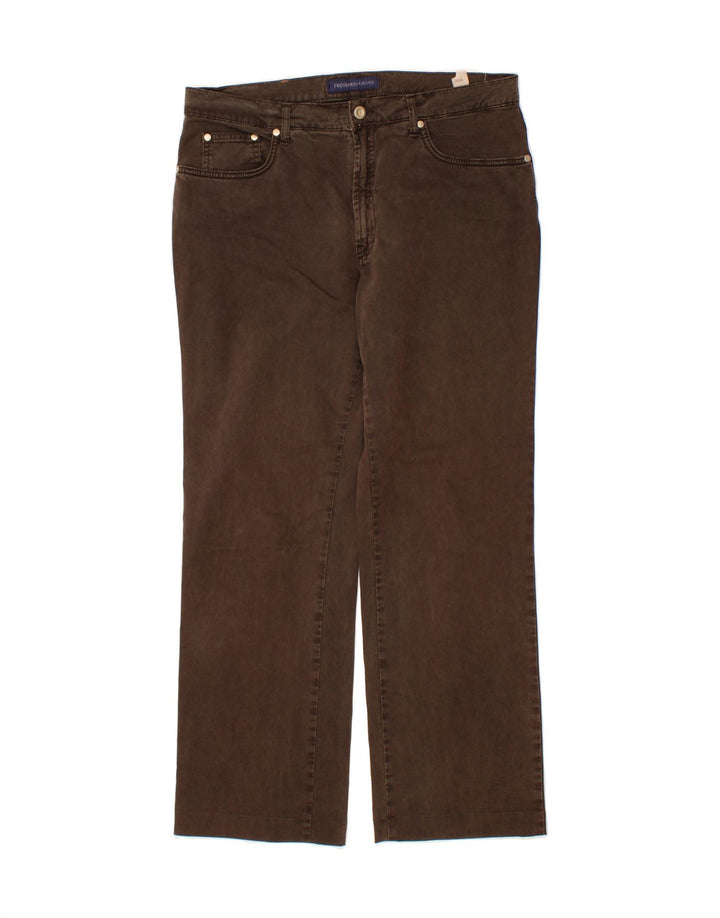 TRUSSARDI Womens Straight Jeans W33 L29 Brown Cotton Vintage Trussardi and Second-Hand Trussardi from Messina Hembry 