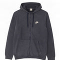 Suéter Nike masculino com capuz e zíper médio azul marinho algodão