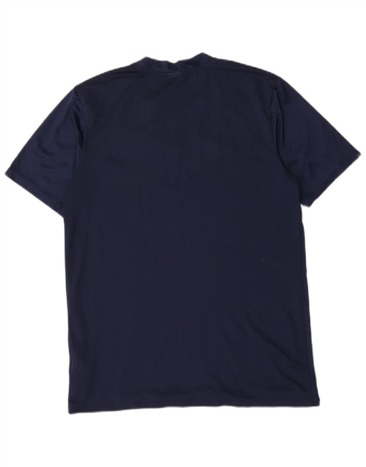 Camiseta Nike Masculina Dri Fit Top Médio Azul Marinho Colourblock Poliéster