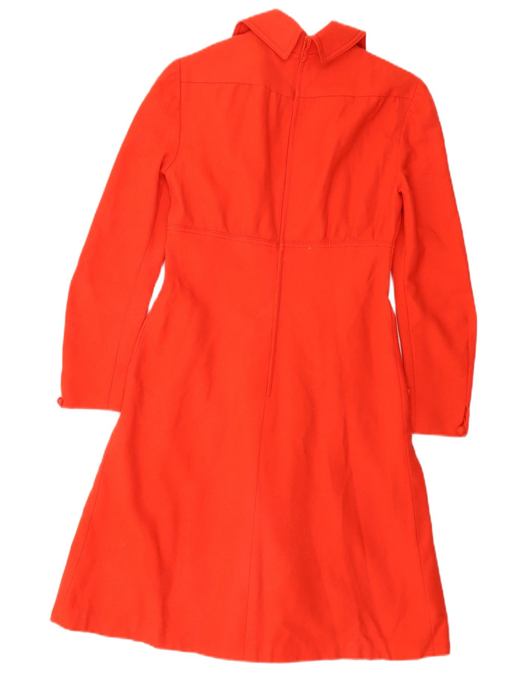 Vestido feminino VINTAGE manga comprida linha A UE 38 médio vermelho lã nova