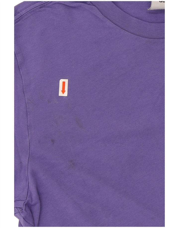 ADIDAS Mens T-Shirt Top Pequeno Algodão Roxo