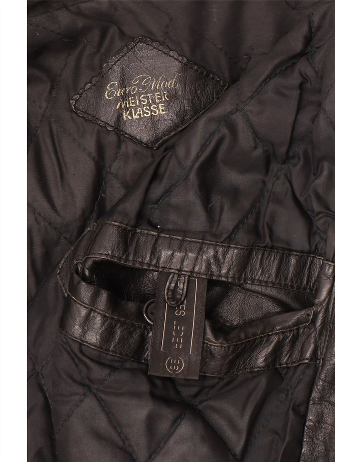 Jaqueta de couro masculina vintage UK 40 grande couro preto