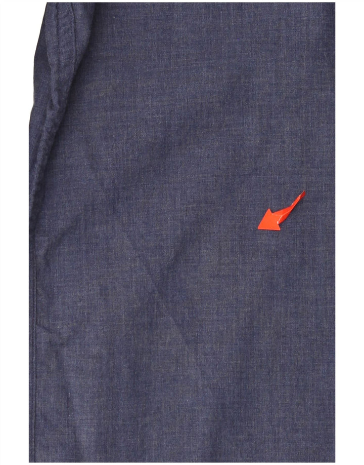 Camisa masculina J. CREW XL azul algodão
