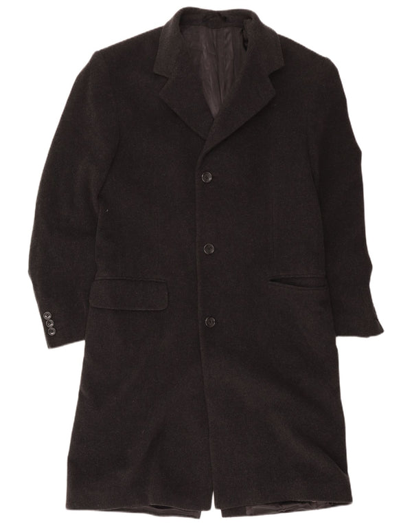 Sobretudo masculino Hammersley UK 36 lã cinza pequena