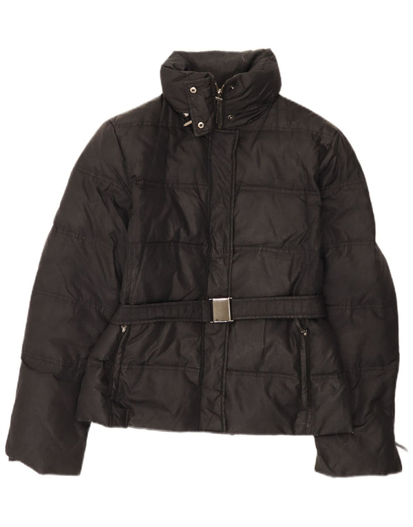 Jaqueta acolchoada feminina Zara UK 14 grande preta