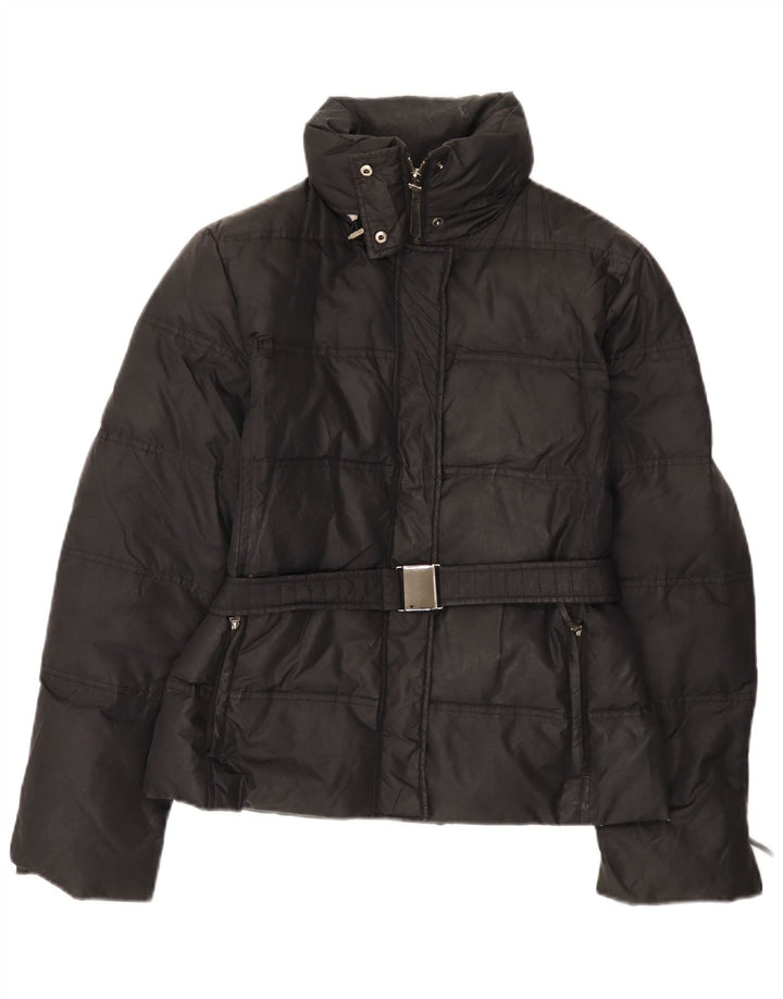 Jaqueta acolchoada feminina Zara UK 14 grande preta