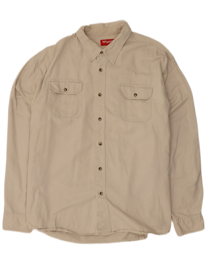 Camisa masculina Wrangler 2XL algodão bege