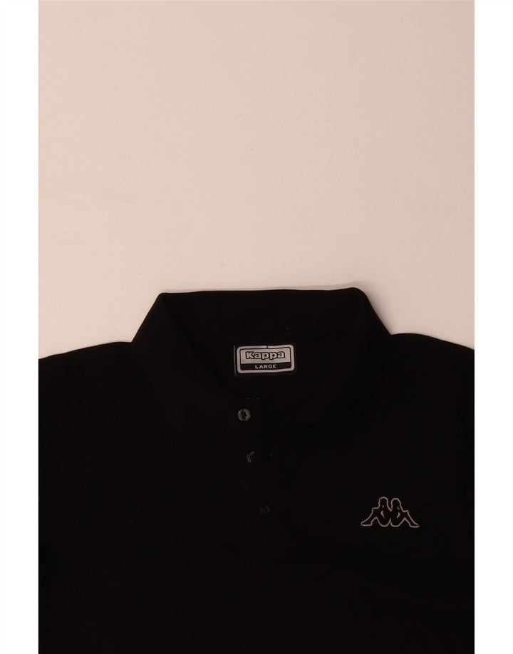Camisa polo masculina KAPPA grande algodão preto