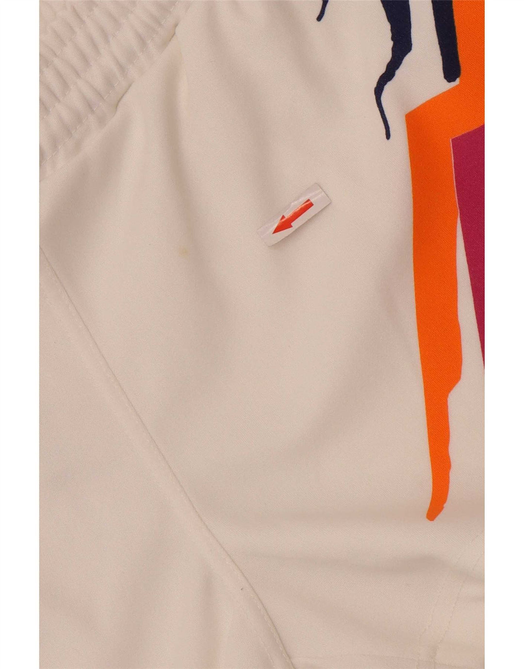 Lotto Womens Sport Shorts UK 12 Médio Branco Geométrico