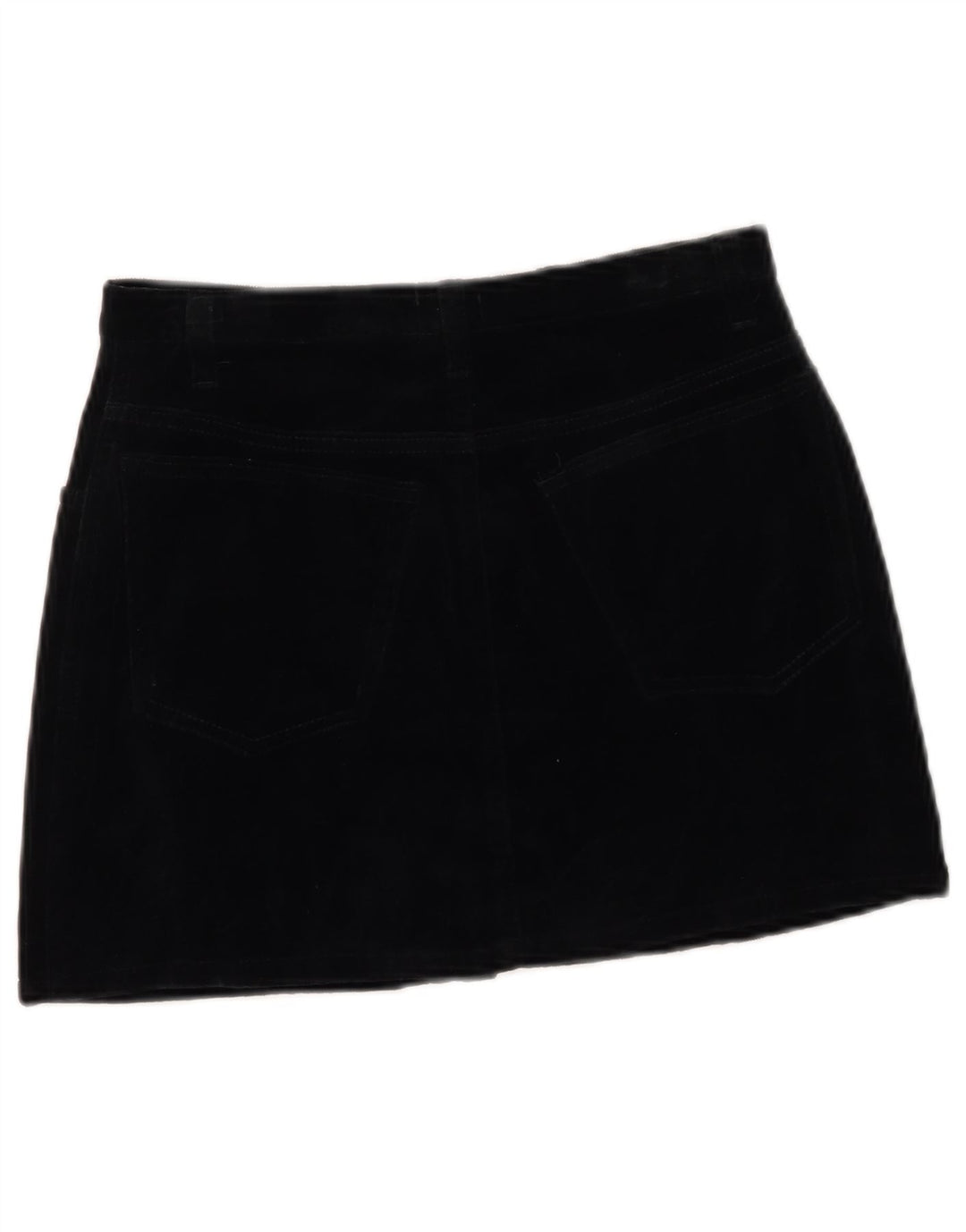 Mini saia feminina Sisley IT 42 médio W27 algodão preto