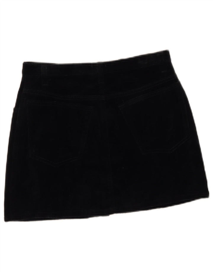 Mini saia feminina Sisley IT 42 médio W27 algodão preto