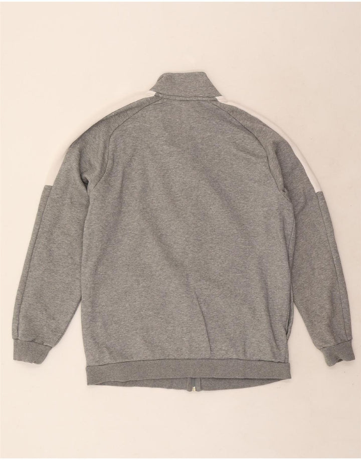 Puma Mens Tracksuit Top Jacket Grande Cinza Colorblock Algodão