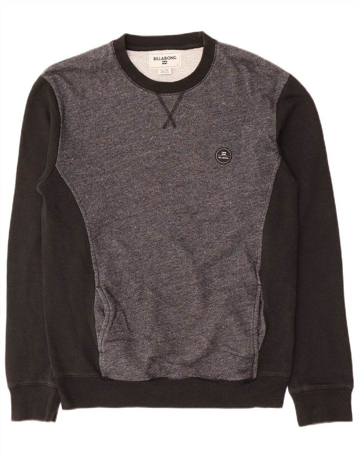 Billabong moletom masculino jumper pequeno cinza colorblock algodão