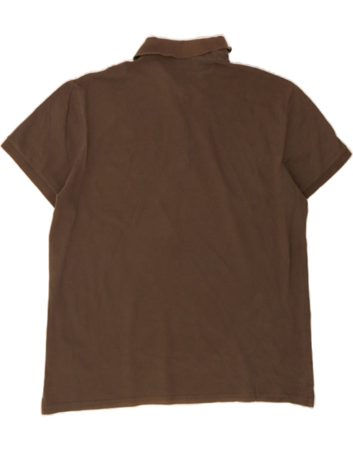 TRUSSARDI Mens Polo Shirt XL Brown Cotton Vintage Trussardi and Second-Hand Trussardi from Messina Hembry 