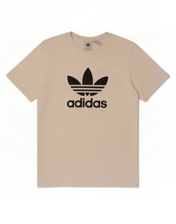 Adidas Mens Graphic T-Shirt Top Grande Algodão Branco