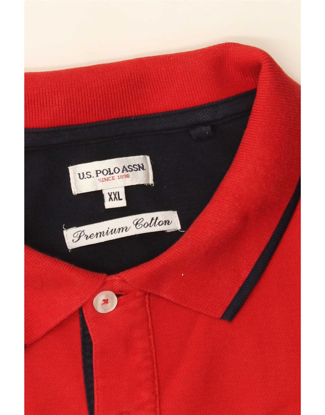 US Polo Assn. Camisa masculina 2XL algodão vermelho