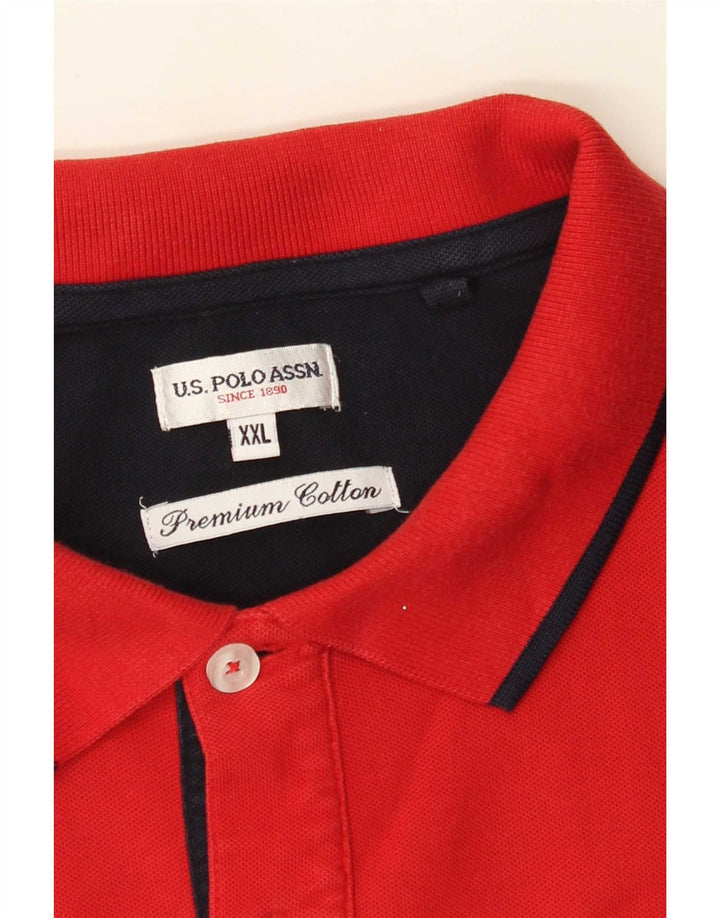 US Polo Assn. Camisa masculina 2XL algodão vermelho