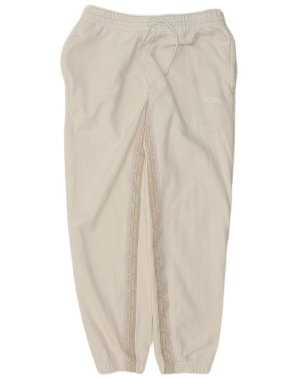 Adidas Womens Tracksuit Calças Joggers UK 14 Large Off White Sports