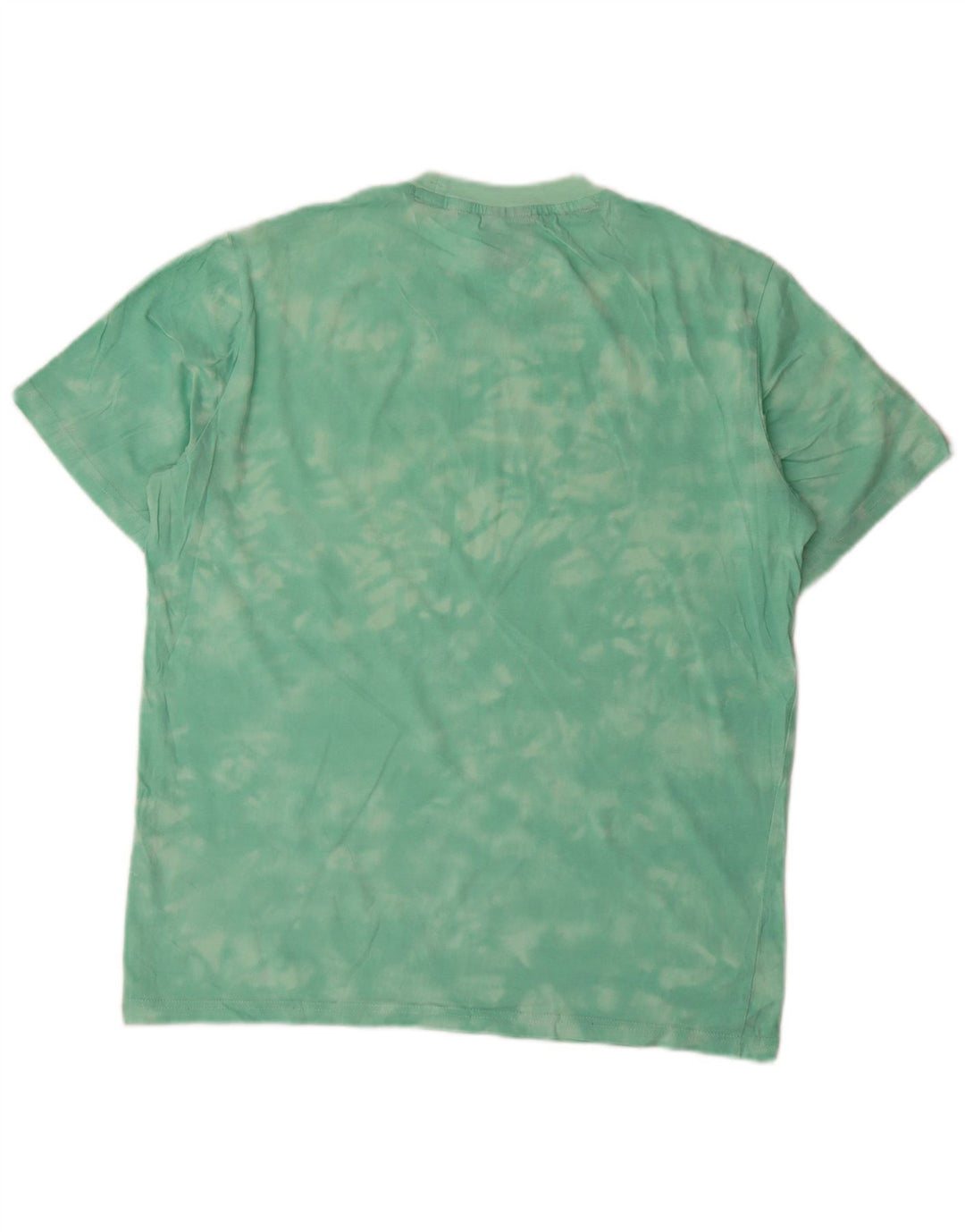 Camiseta masculina estampada Champion pequena verde tie-dye