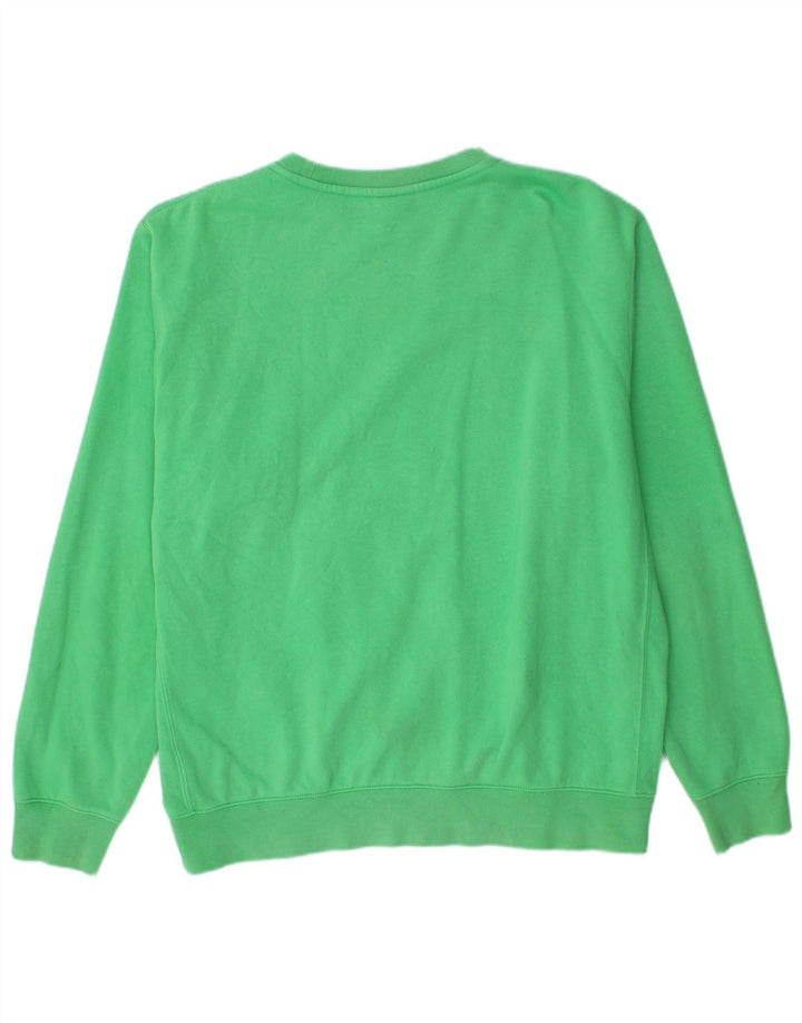 Nike masculino solto ajuste moletom jumper médio algodão verde