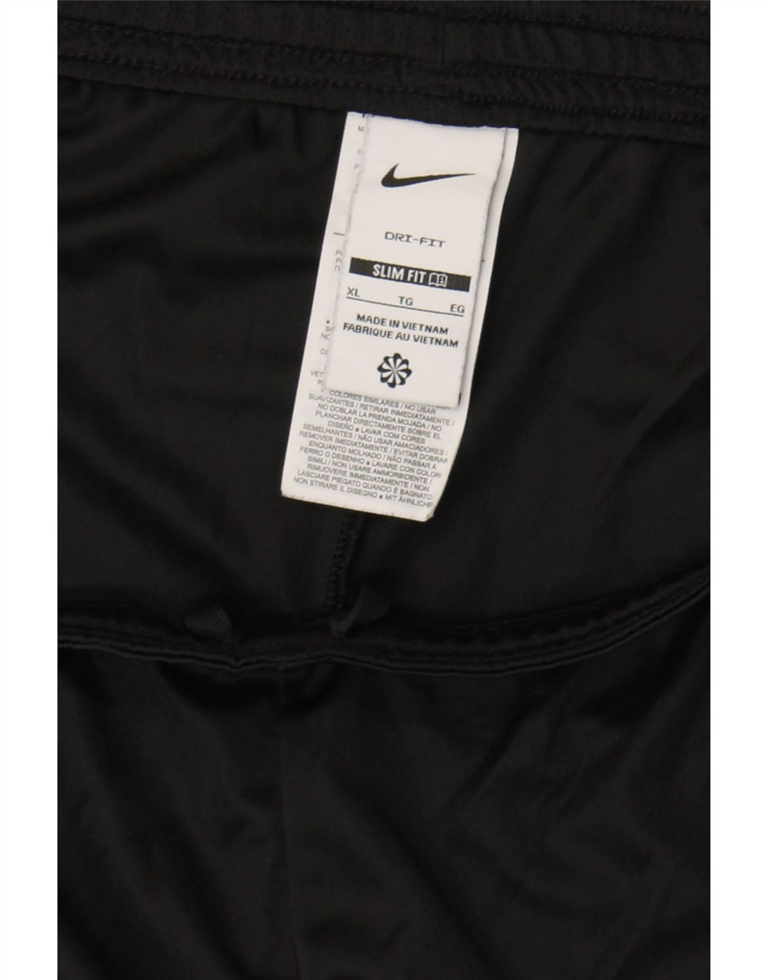 Shorts esportivos masculinos Nike Dri Fit Slim XL preto colorblock poliéster