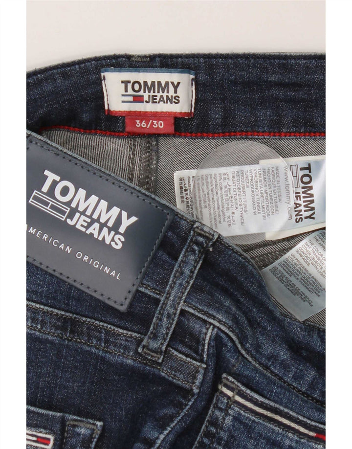 Tommy Hilfiger Masculino Slim Jeans W36 L30 Azul Algodão