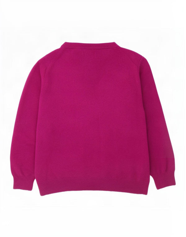 Suéter feminino Gant com gola canoa UK 20 2XL lã de cordeiro roxa