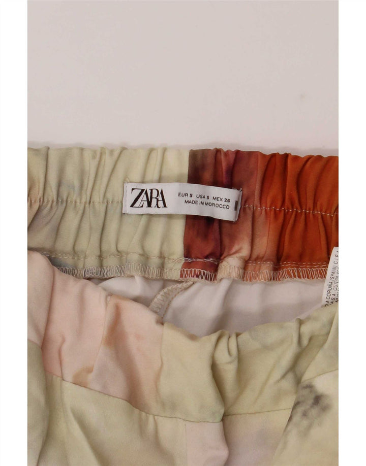 Zara feminino UK pequeno poliéster tie-dye multicolorido