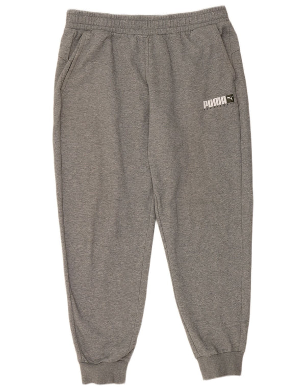 Calça de treino feminina Puma Joggers UK 18 XL cinza algodão