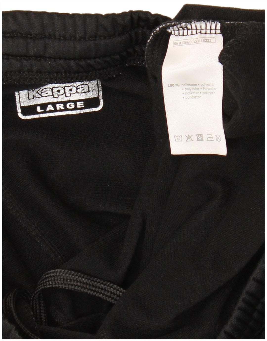 Calça de Moletom Feminina Kappa UK 14 Large Preta Poliéster