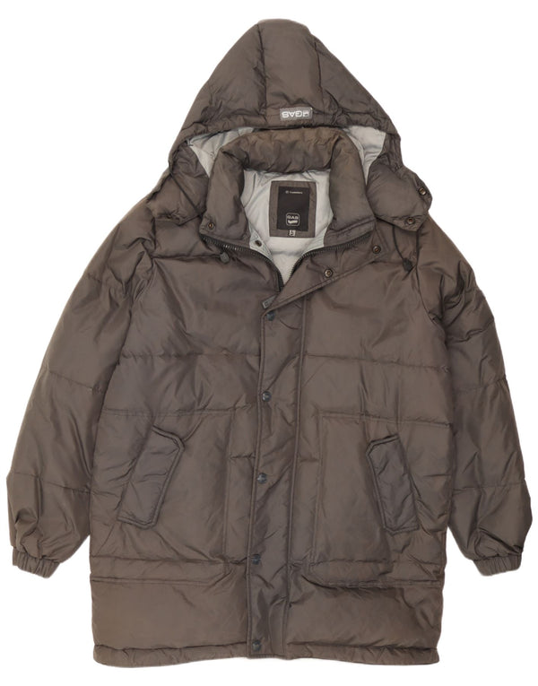 Casaco acolchoado com capuz masculino Gas UK 40 grande cinza