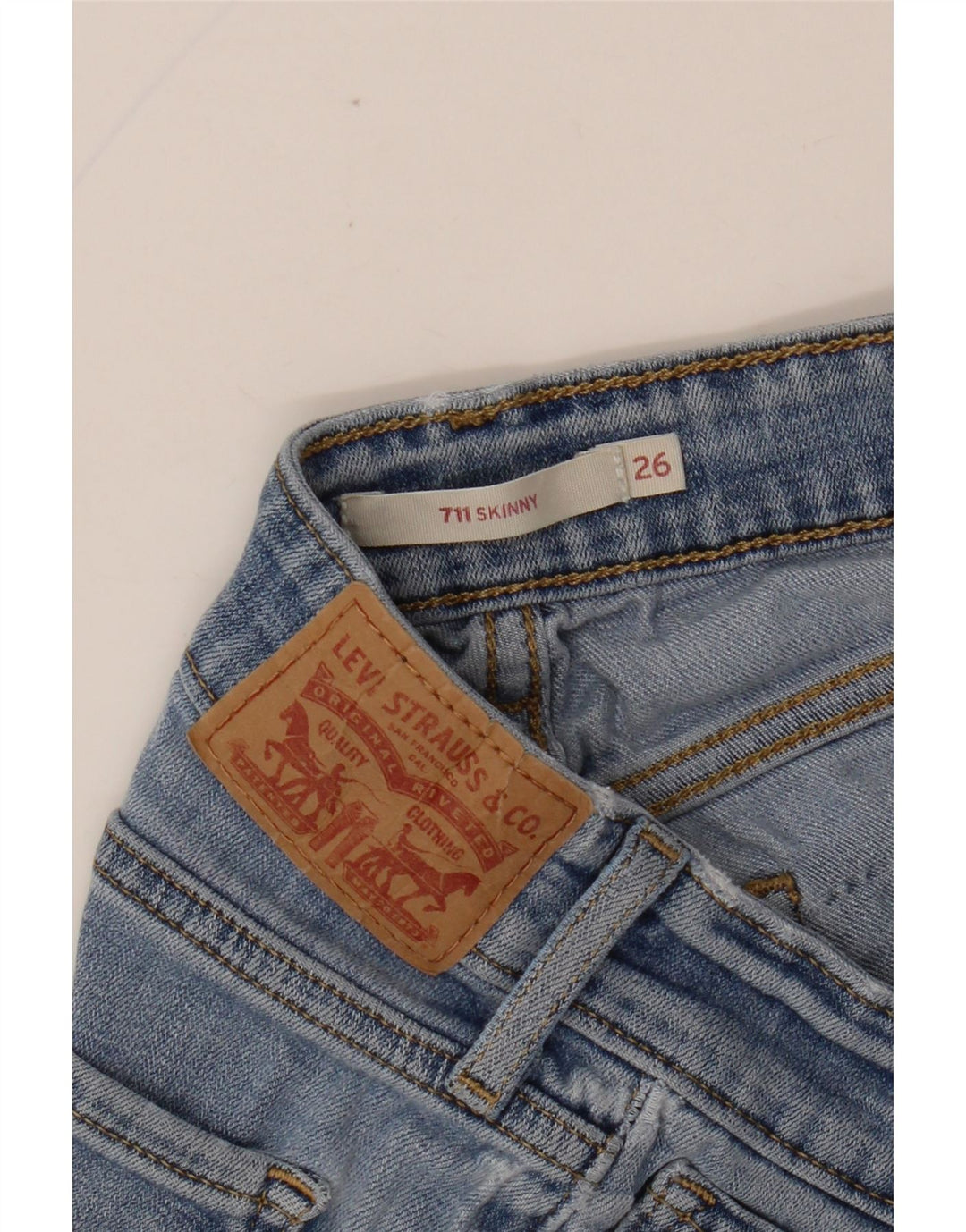 Calça jeans feminina LEVI'S 711 skinny W26 L26 azul