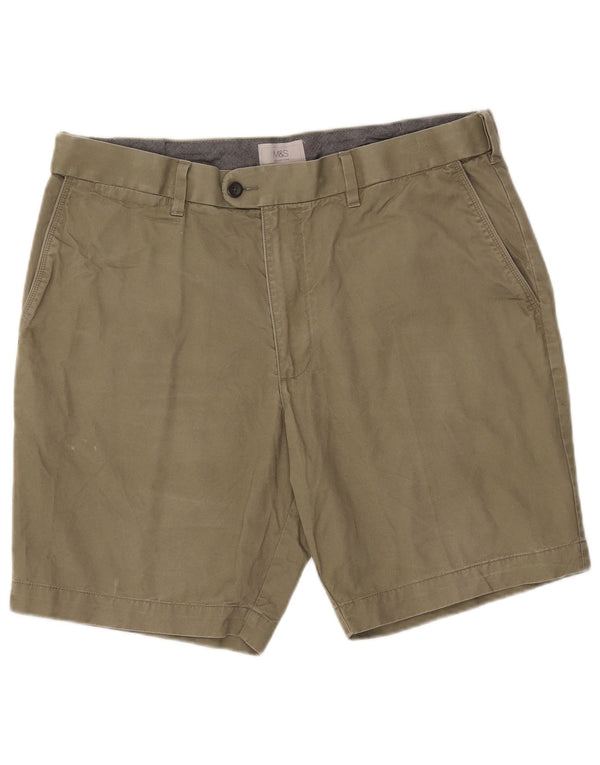 Shorts chino masculino Marks & Spencer W38 XL algodão verde