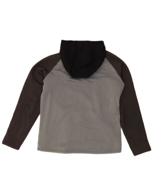 Berghaus Suéter masculino com capuz e zíper 14-15 anos cinza colorblock poliéster
