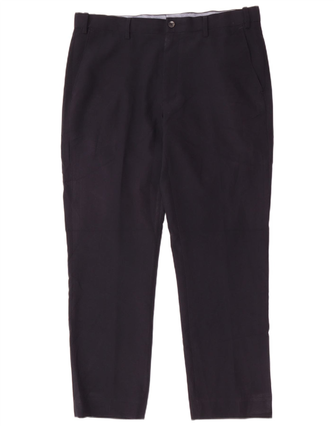 Calça Chino Regular Masculina Marks & Spencer W34 L29 Poliéster Azul Marinho