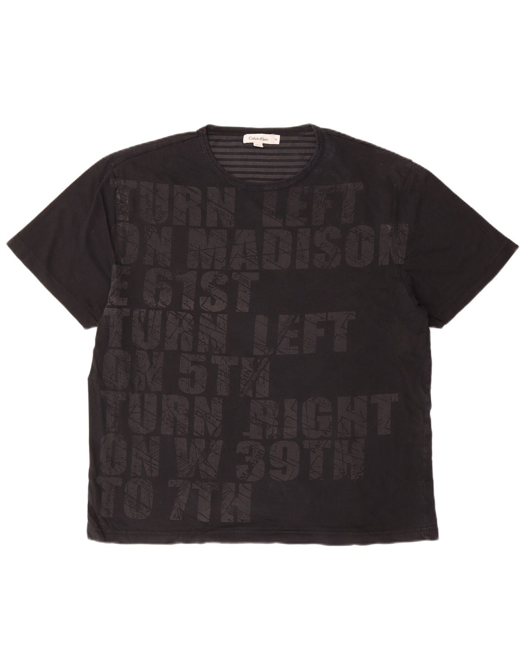 Camiseta masculina CALVIN KLEIN com estampa gráfica XL algodão preto