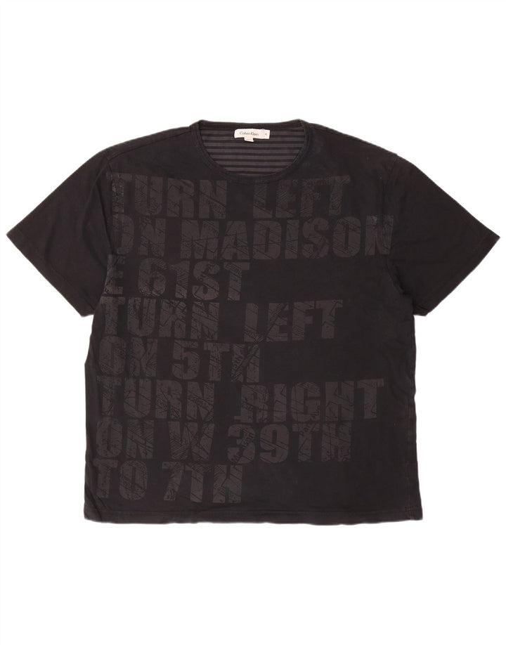 Camiseta masculina CALVIN KLEIN com estampa gráfica XL algodão preto