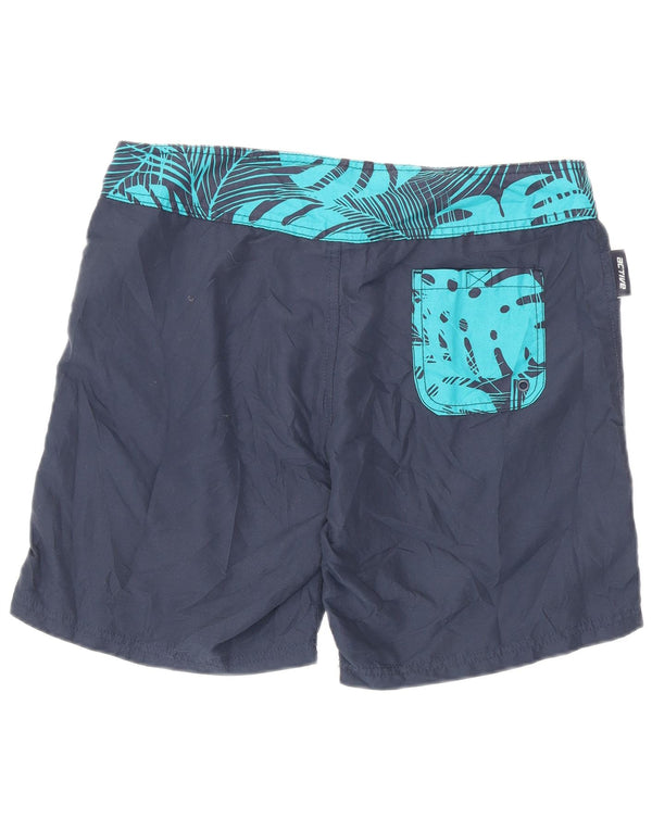 Shorts de natação feminino Mountain Warehouse UK 12 médio azul marinho floral