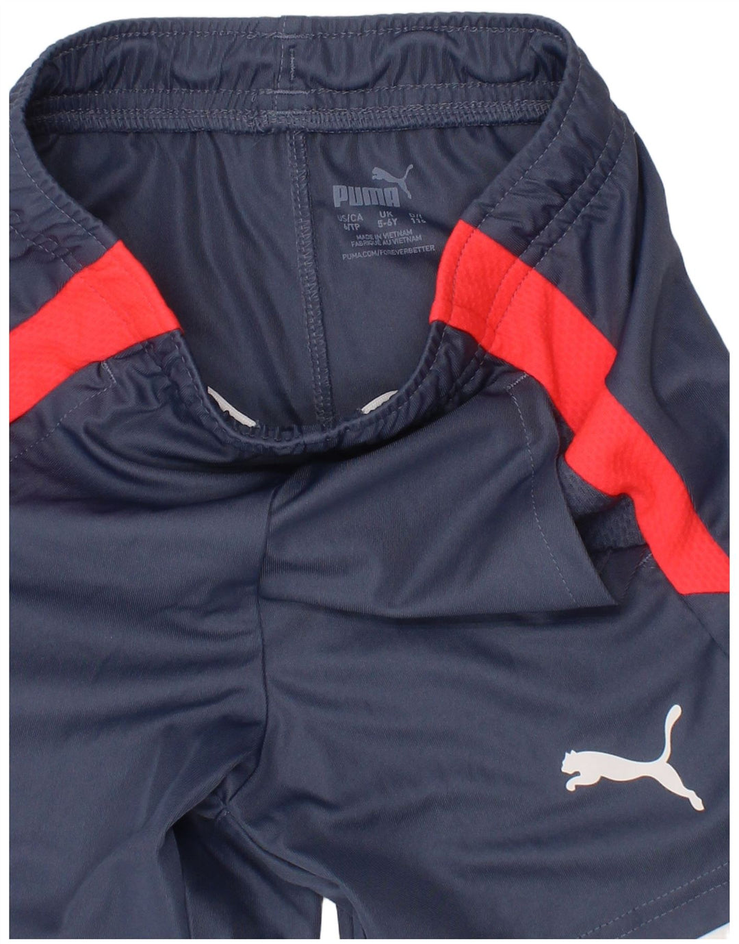Shorts esportivos Puma meninos 5-6 anos azul marinho colorblock poliéster