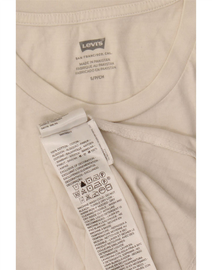 Camiseta masculina Levi's Top pequeno algodão branco