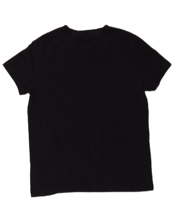 Camiseta masculina Tommy Hilfiger Top médio algodão listrado azul marinho