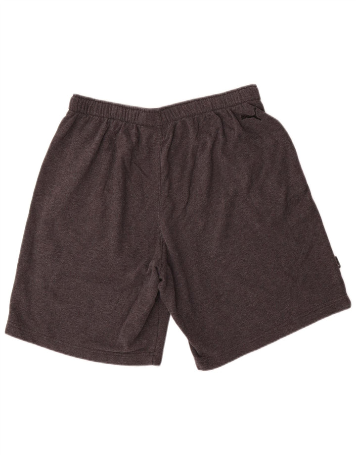Shorts esportivos masculinos PUMA grandes cinza