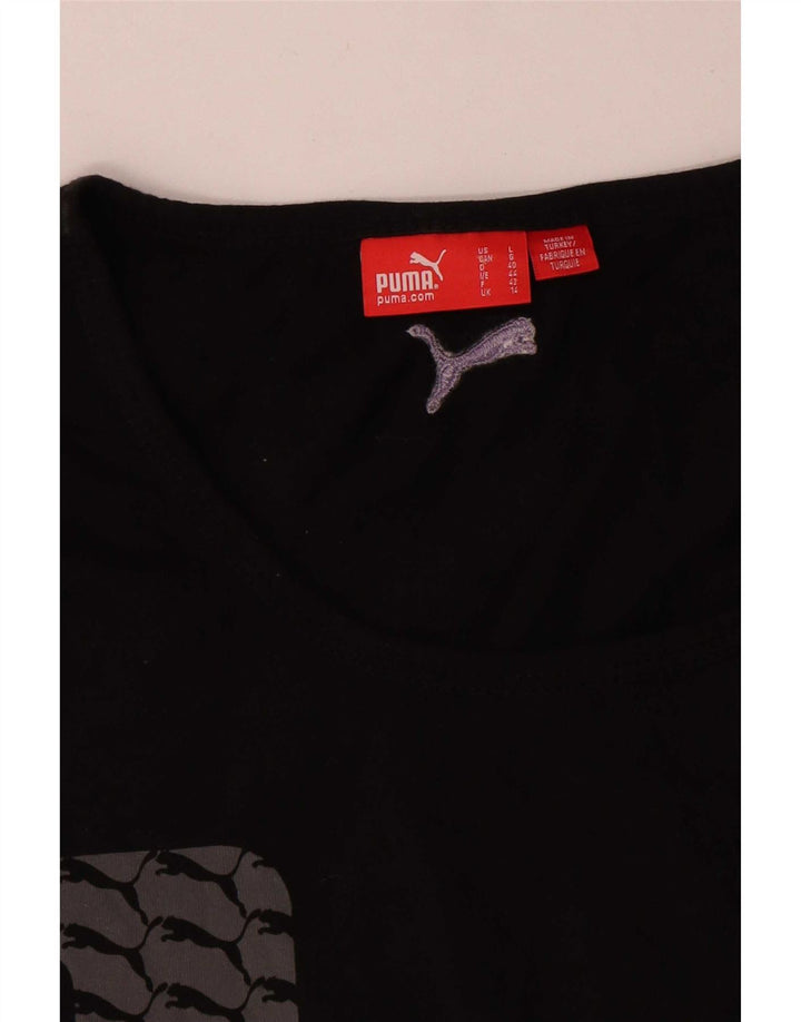 Puma Camiseta Feminina Graphic Top UK 14 Grande Preto